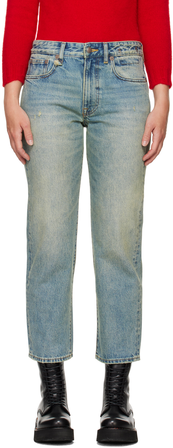 R13 Indigo Romeo Jeans In Blue