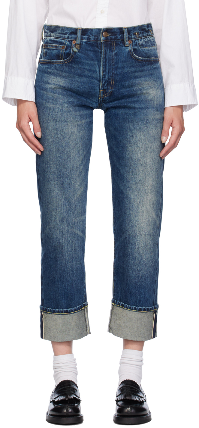 【関税込み】R13 ブルー Boy ロールアップ ストレートジーンズ R13 Jean Boy Straight – Abbey Black