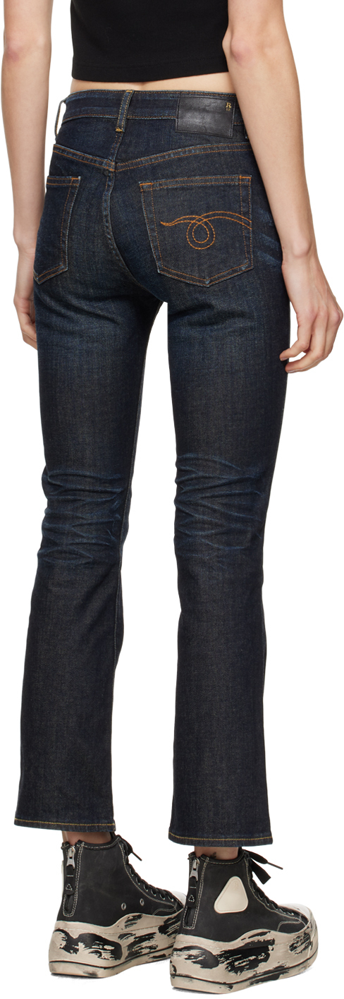 R13 Mid-rise Straight Kick Ankle Jeans In Avery Indigo