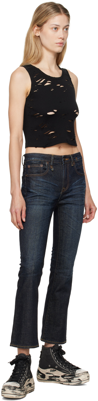 R13 Mid-rise Straight Kick Ankle Jeans In Avery Indigo