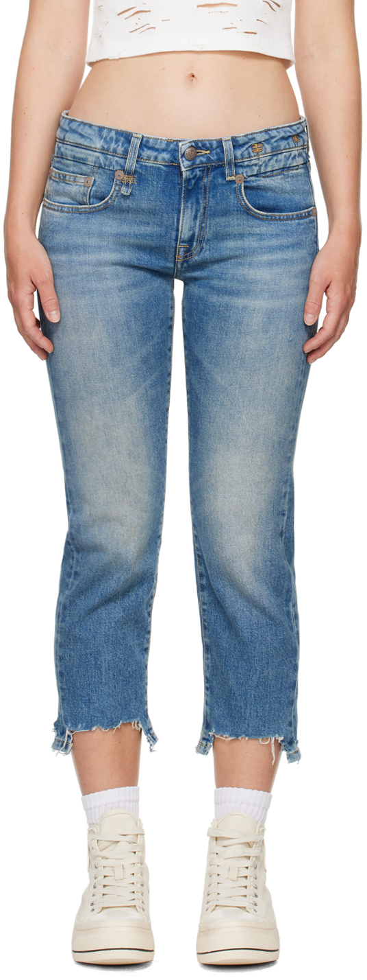 R13: ブルー Boy ストレートジーンズ | SSENSE 日本