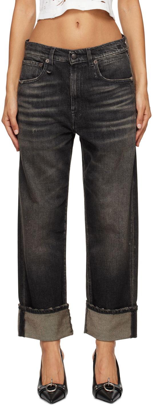 Black Cuffed X-Boyfriend Jeans