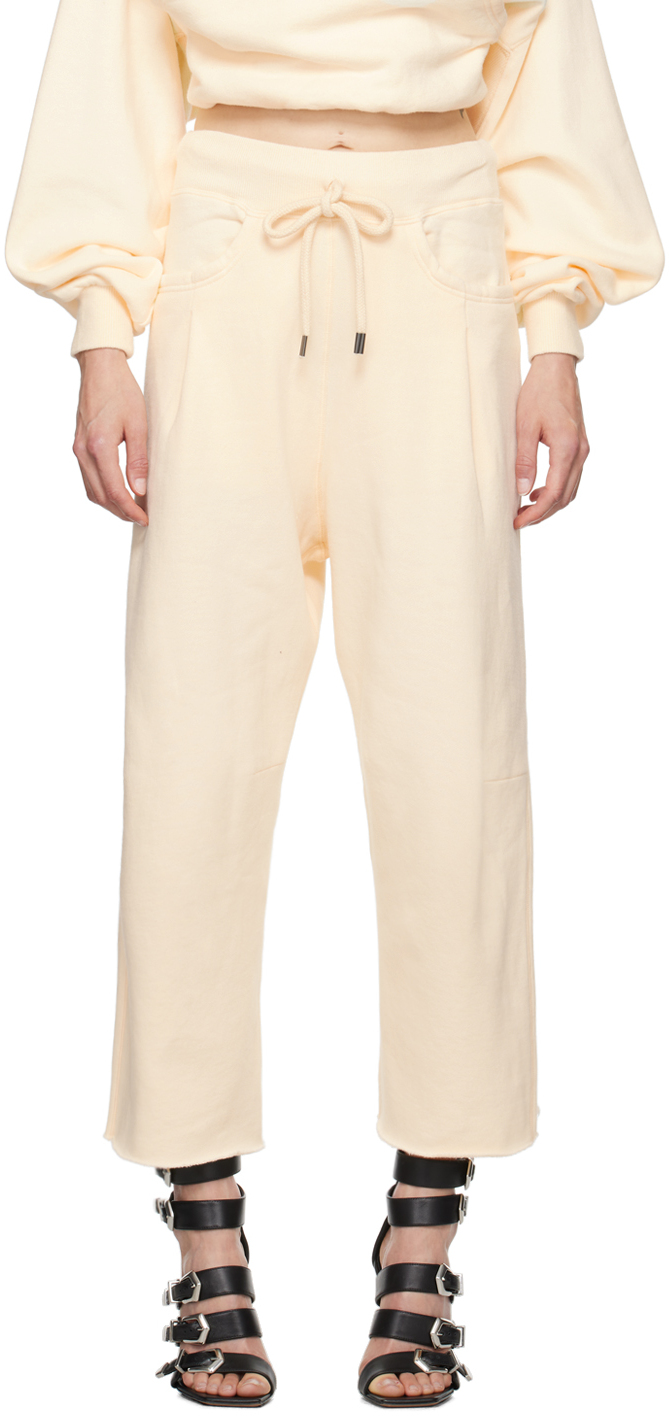 Off-White Cropped Pleated Sweatpants