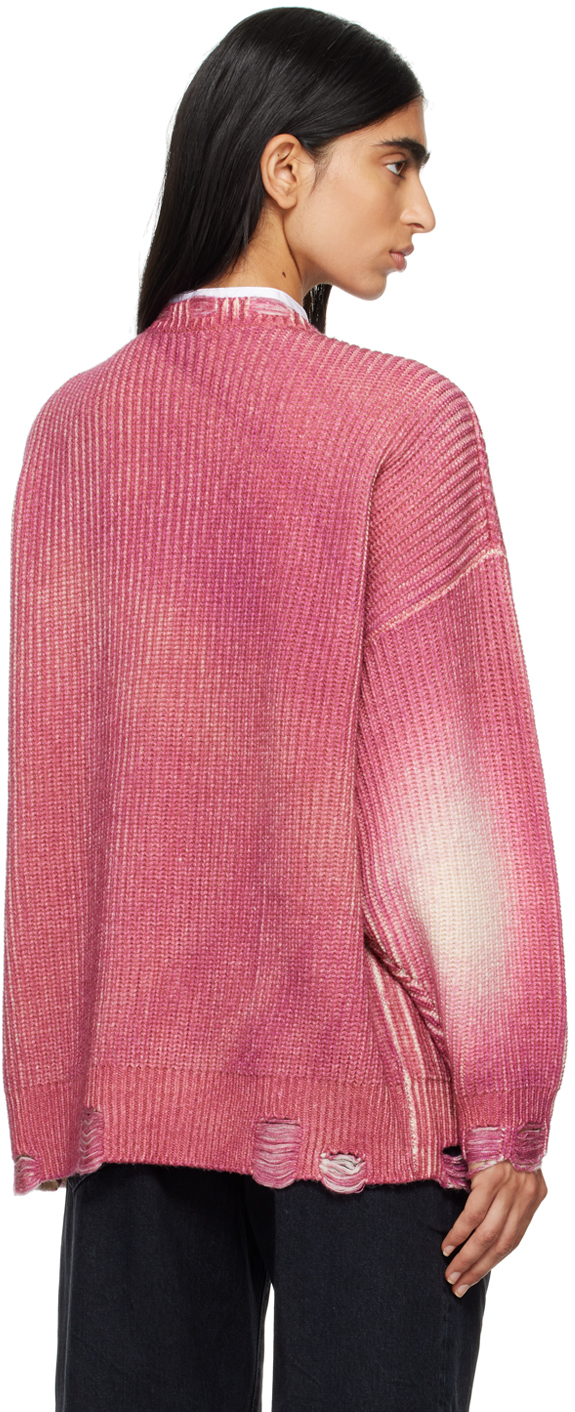 R13 Oversized Cardigan Raspberry Print In Raspberry Print