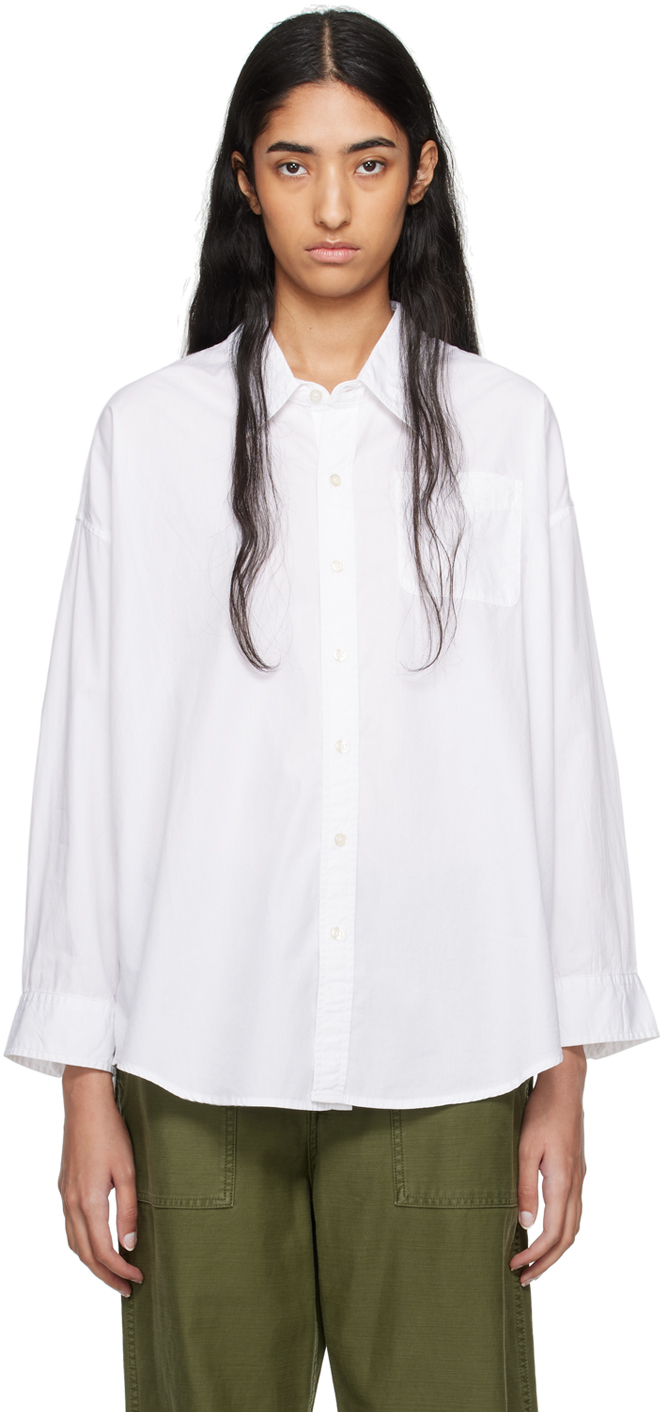 White Drop Neck Shirt