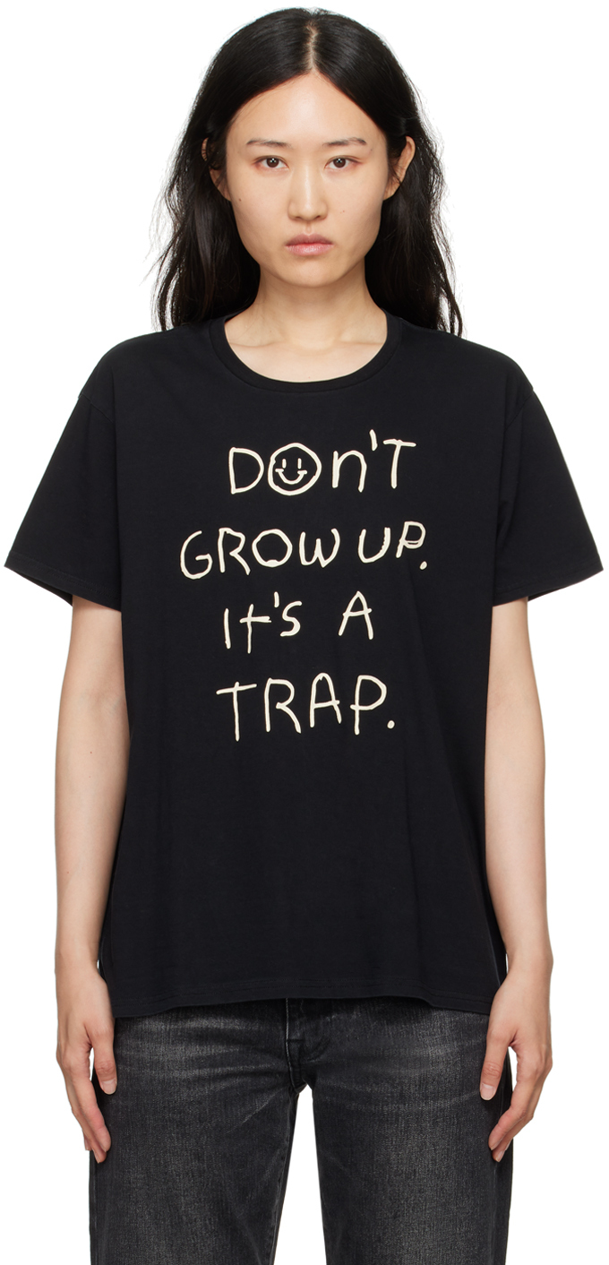 SSENSE Exclusive Black 'Don't Grow Up' T-Shirt