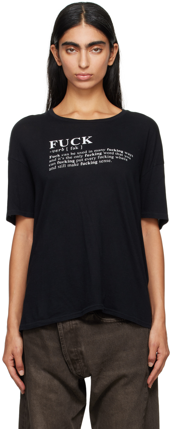 Shop R13 Black 'fuck Definition' T-shirt