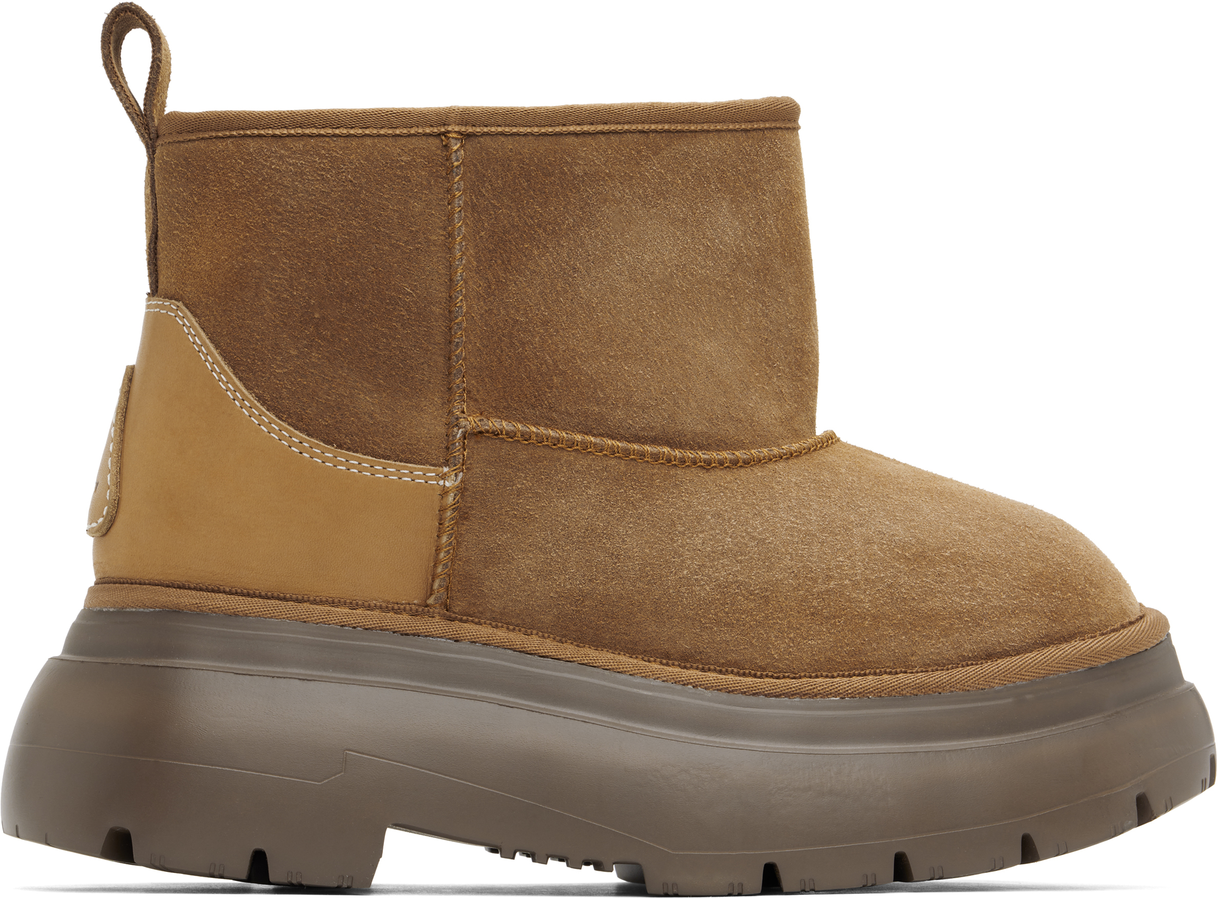 Tan Chunky Shearling Boots