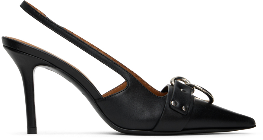 R13: Black Sid Harness Heels | SSENSE