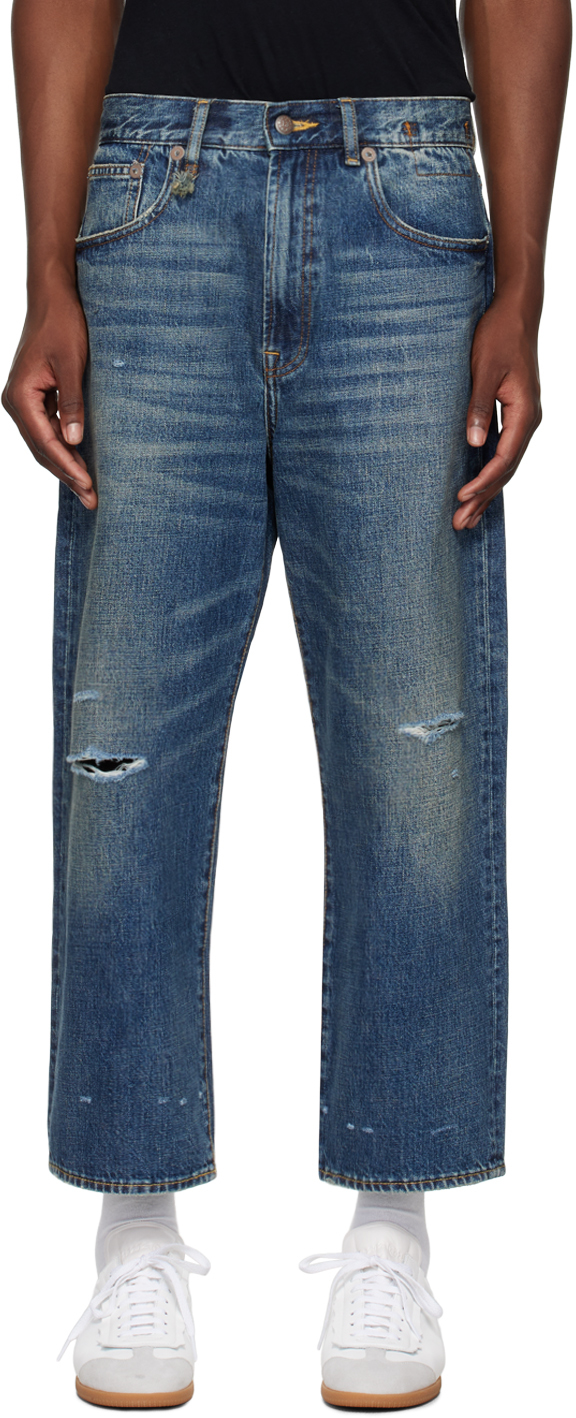 Shop R13 Blue X-boyfriend Jeans In Dawson Blue