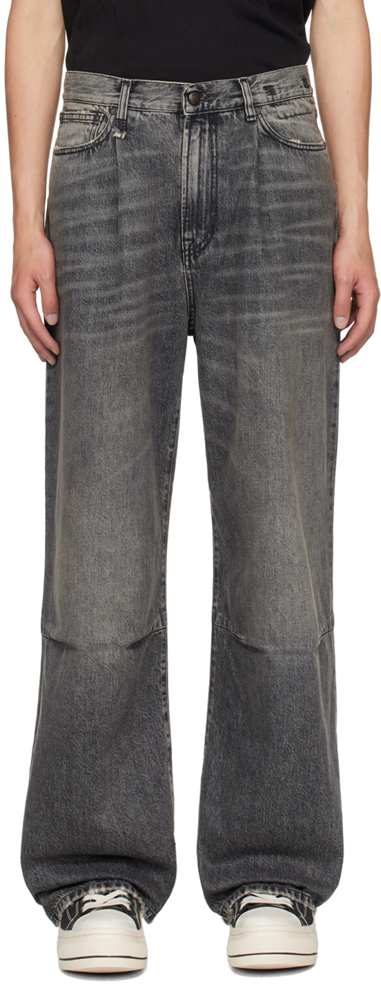 SSENSE Exclusive Gray Wayne Articulated Knee Jeans