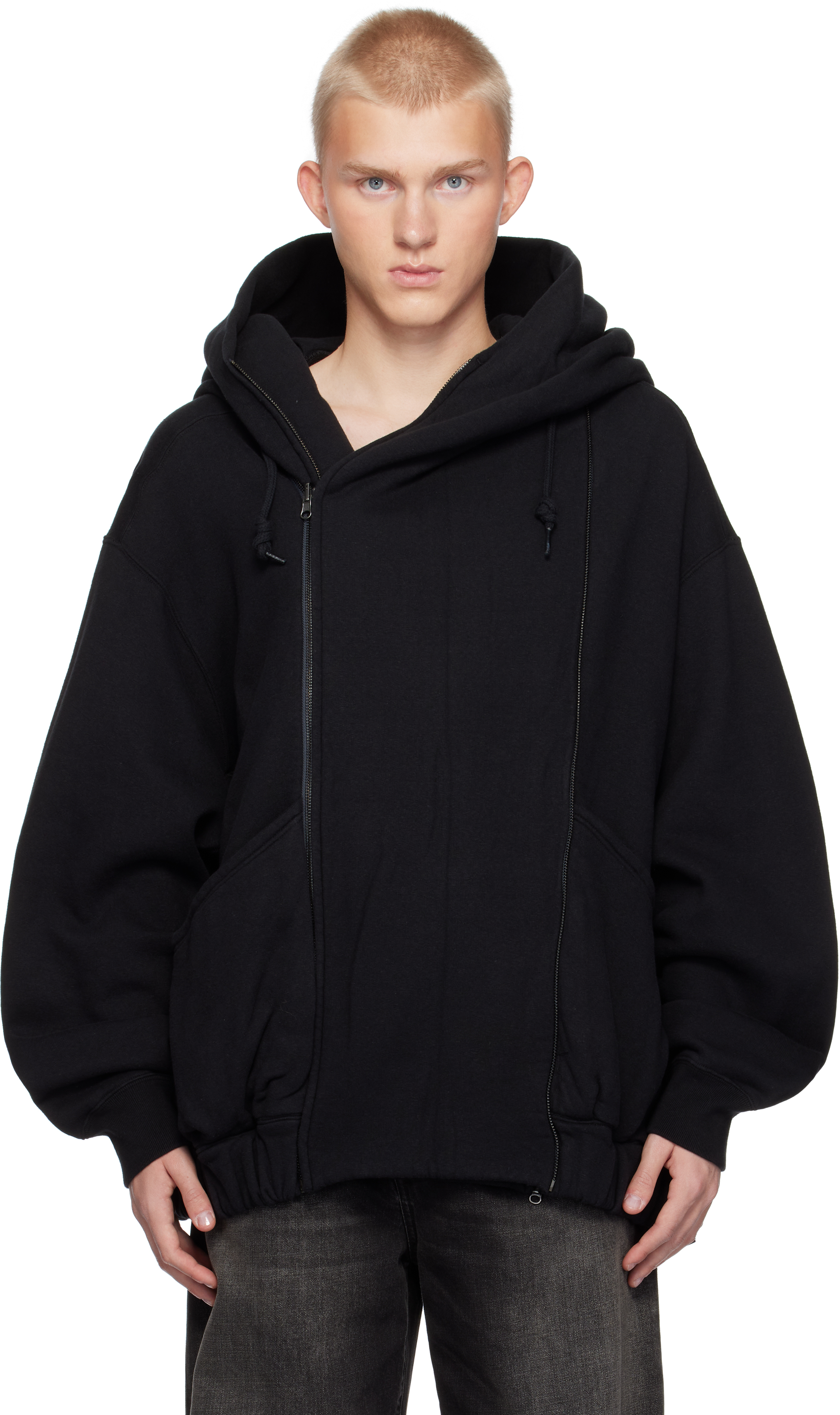 Black Lillian Oversized Parka Hoodie