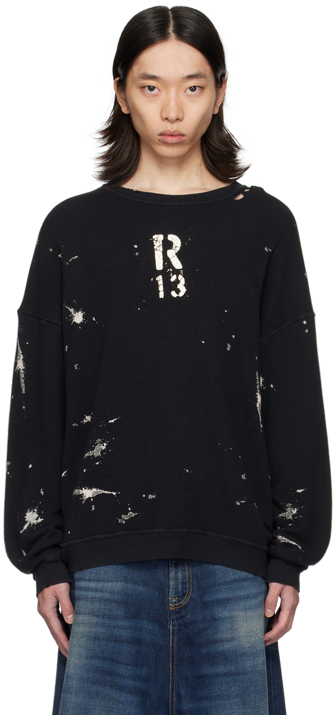 Black Paint Splatter Sweatshirt