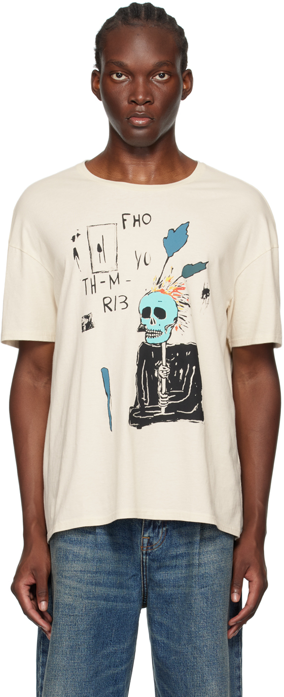 R13 Off White Punk Sketch Relaxed T Shirt