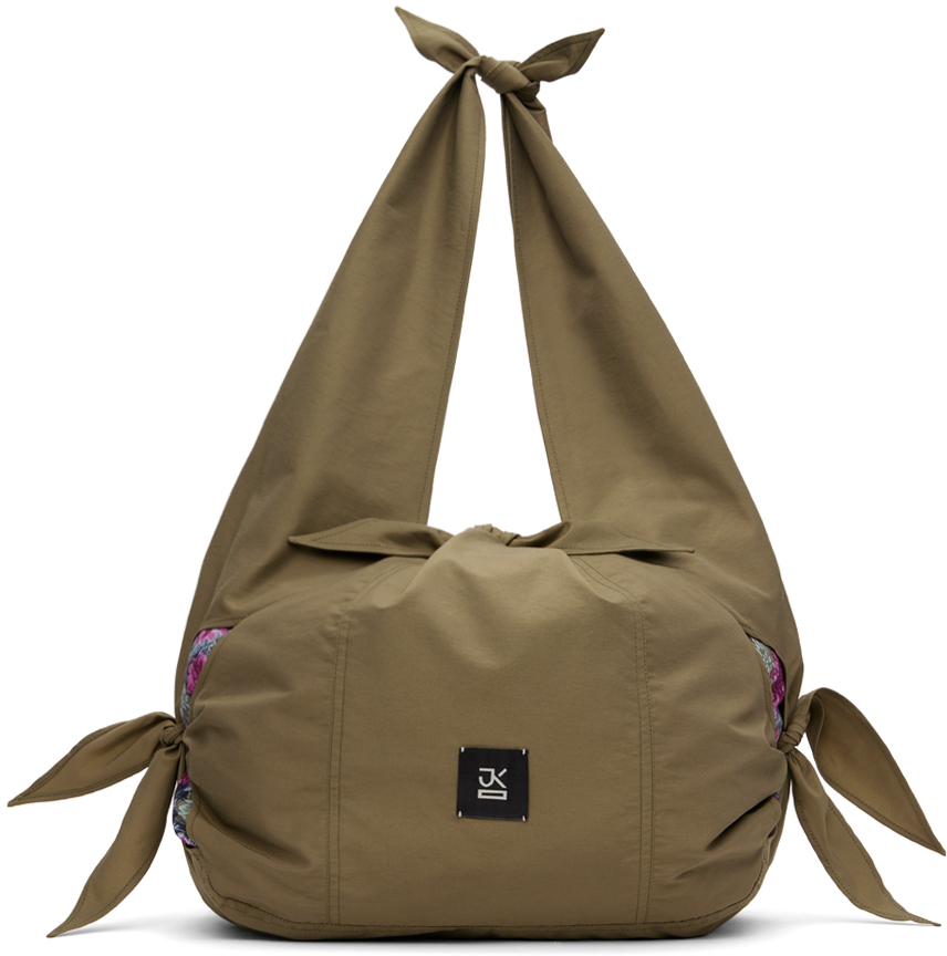 J.kim Khaki Bale Bag In Asphalt Ocher