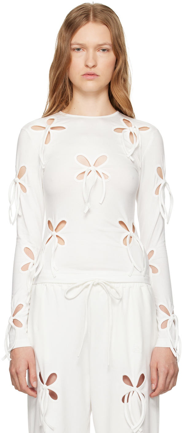 Shop J.kim White Petal T-shirt