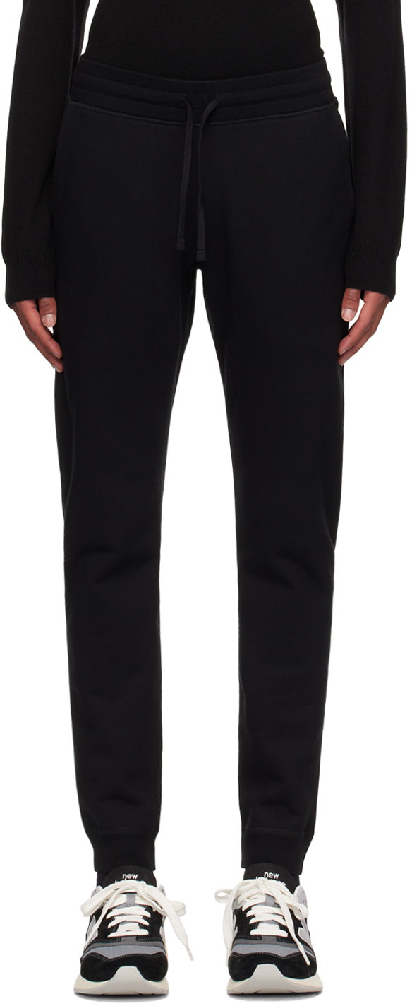 Black Midweight Terry Slim Sweatpants