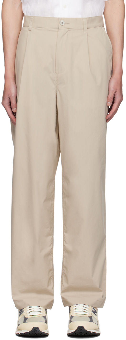 Beige Solotex Cotton Sophomore Trousers