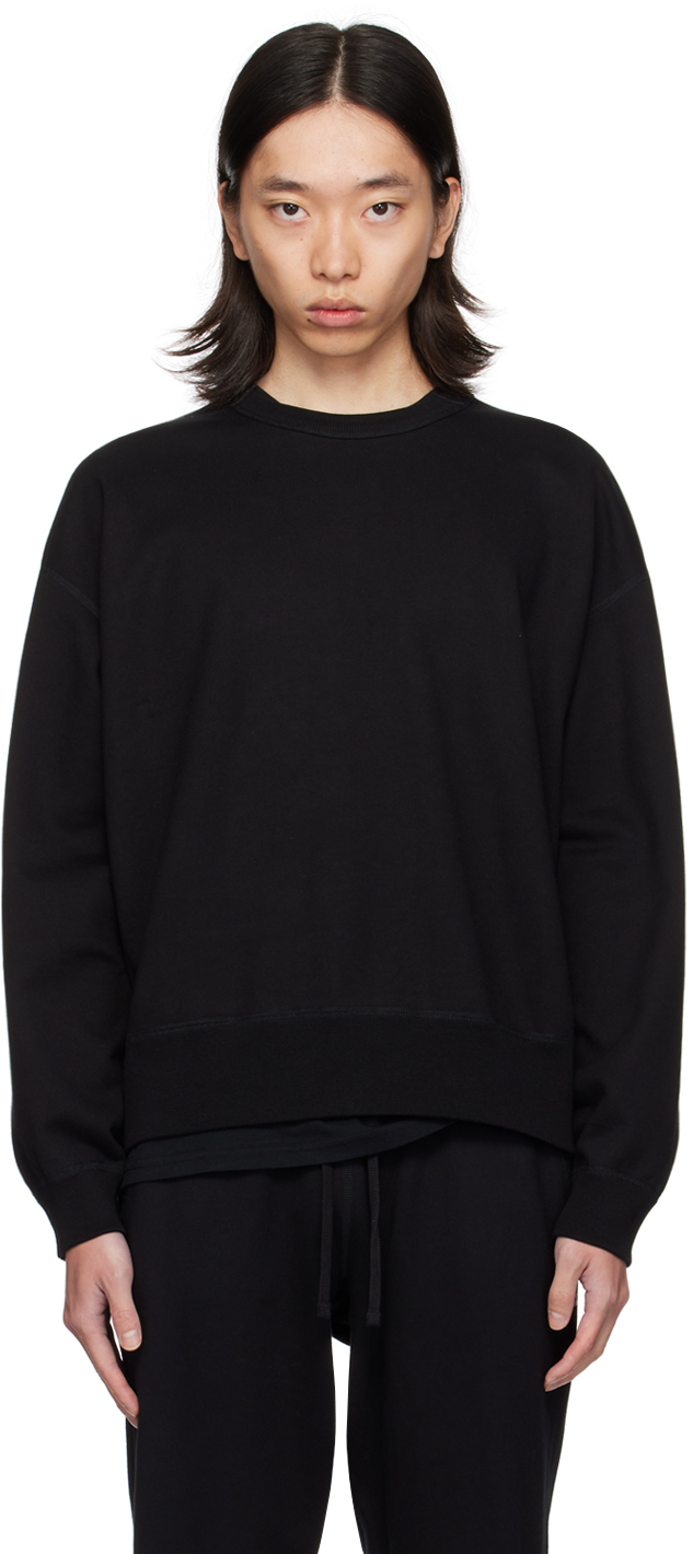 Black Midweight Relaxed Sweatshirt