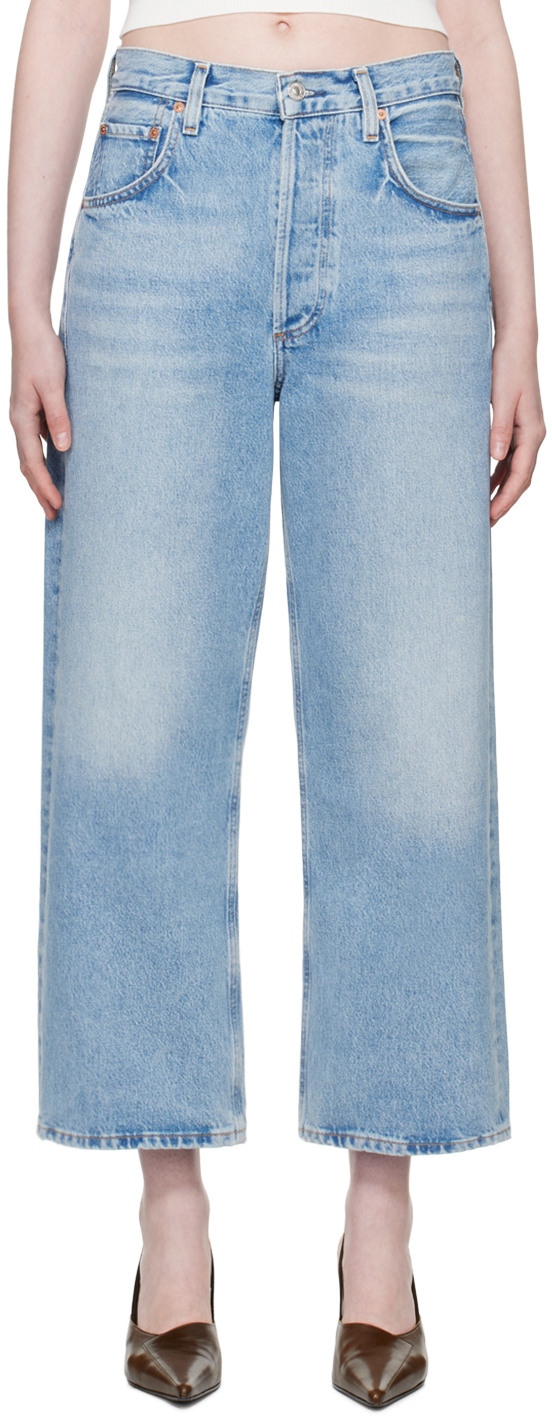 Shop Citizens Of Humanity Blue Gaucho Jeans In Misty