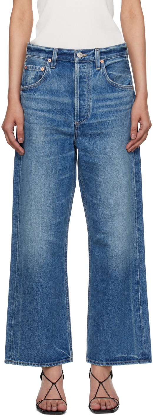 Jeans Straight By Citizens Of Humanity In Blue Denim, Size: 1/25