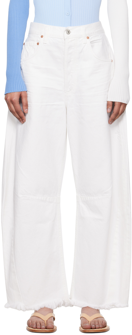 White Horseshoe Jeans