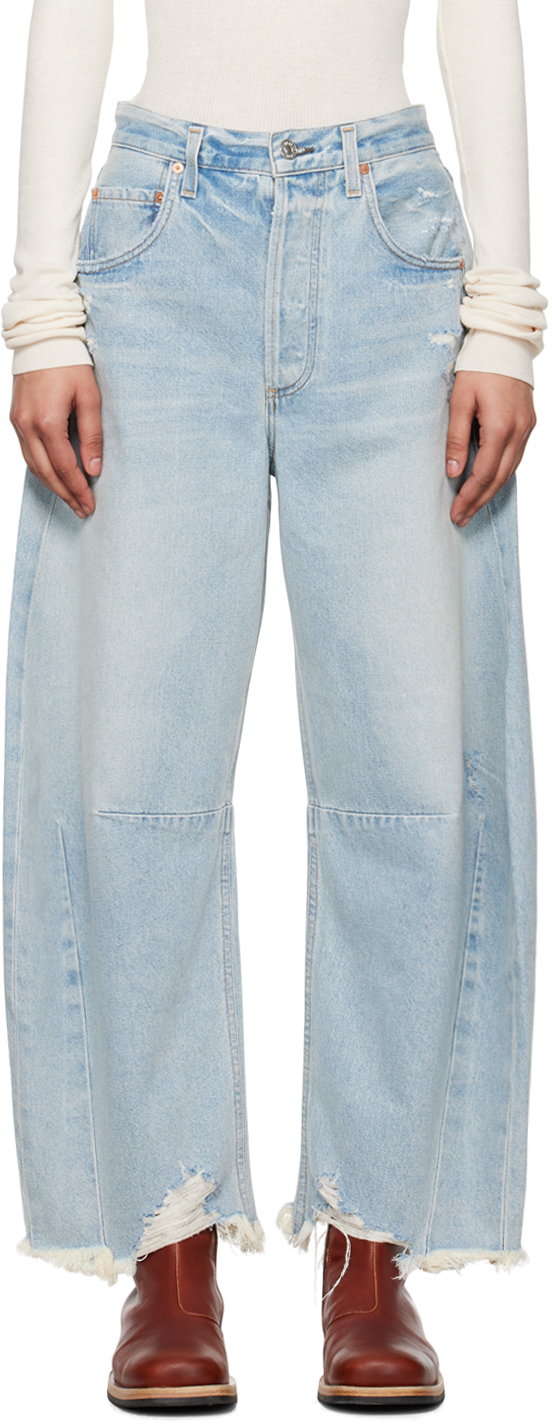 Shop Citizens Of Humanity Blue Horseshoe Jeans In Savahn