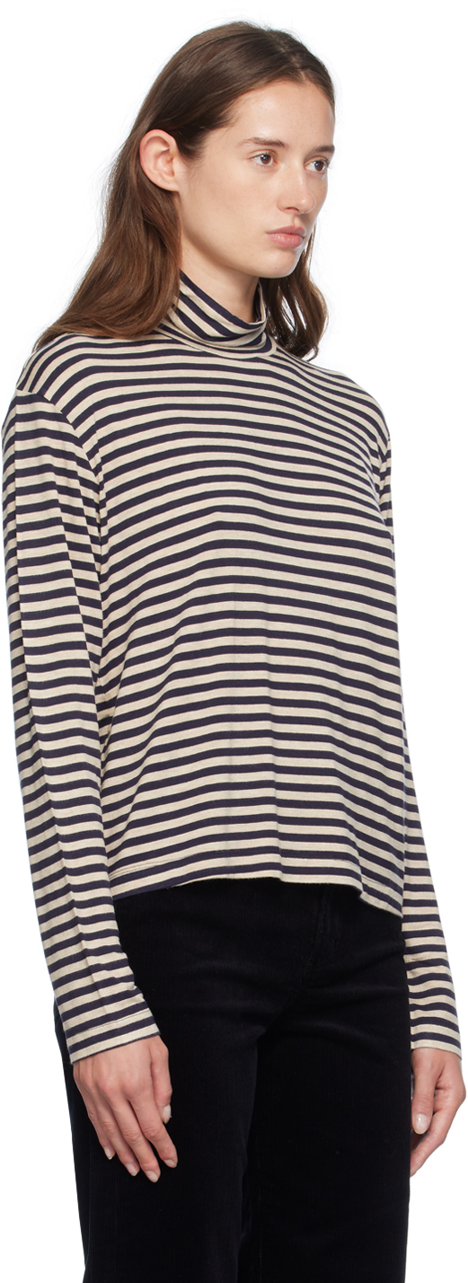 Citizen Of Humanity Alexandra Turtleneck Sweater In Navy Stripe In Navy Stripe