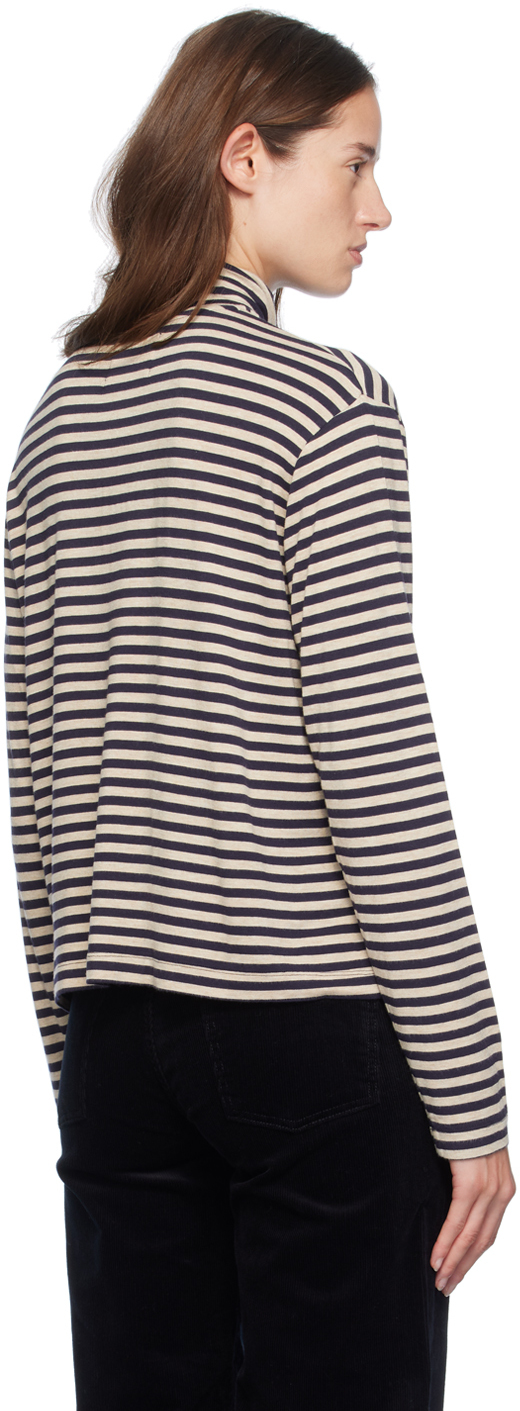 Citizen Of Humanity Alexandra Turtleneck Sweater In Navy Stripe In Navy Stripe