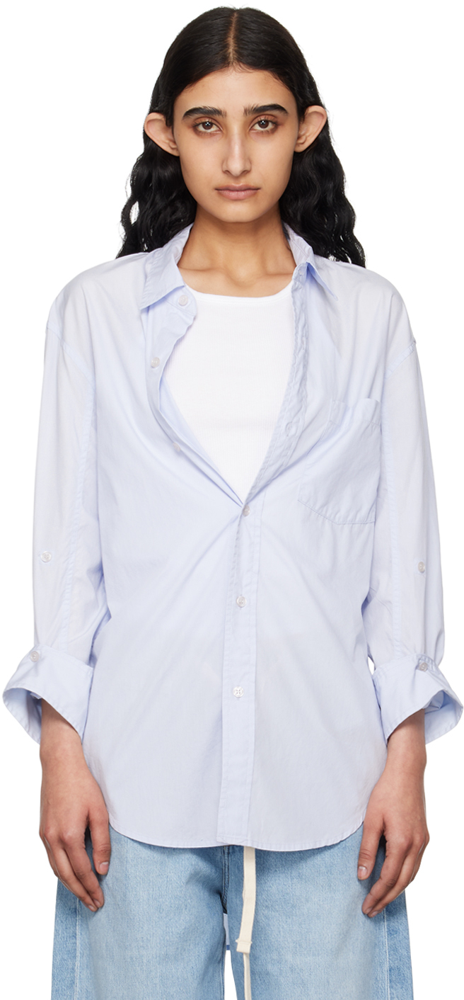 Shop Citizens Of Humanity Blue Kayla Shirt In Scruz