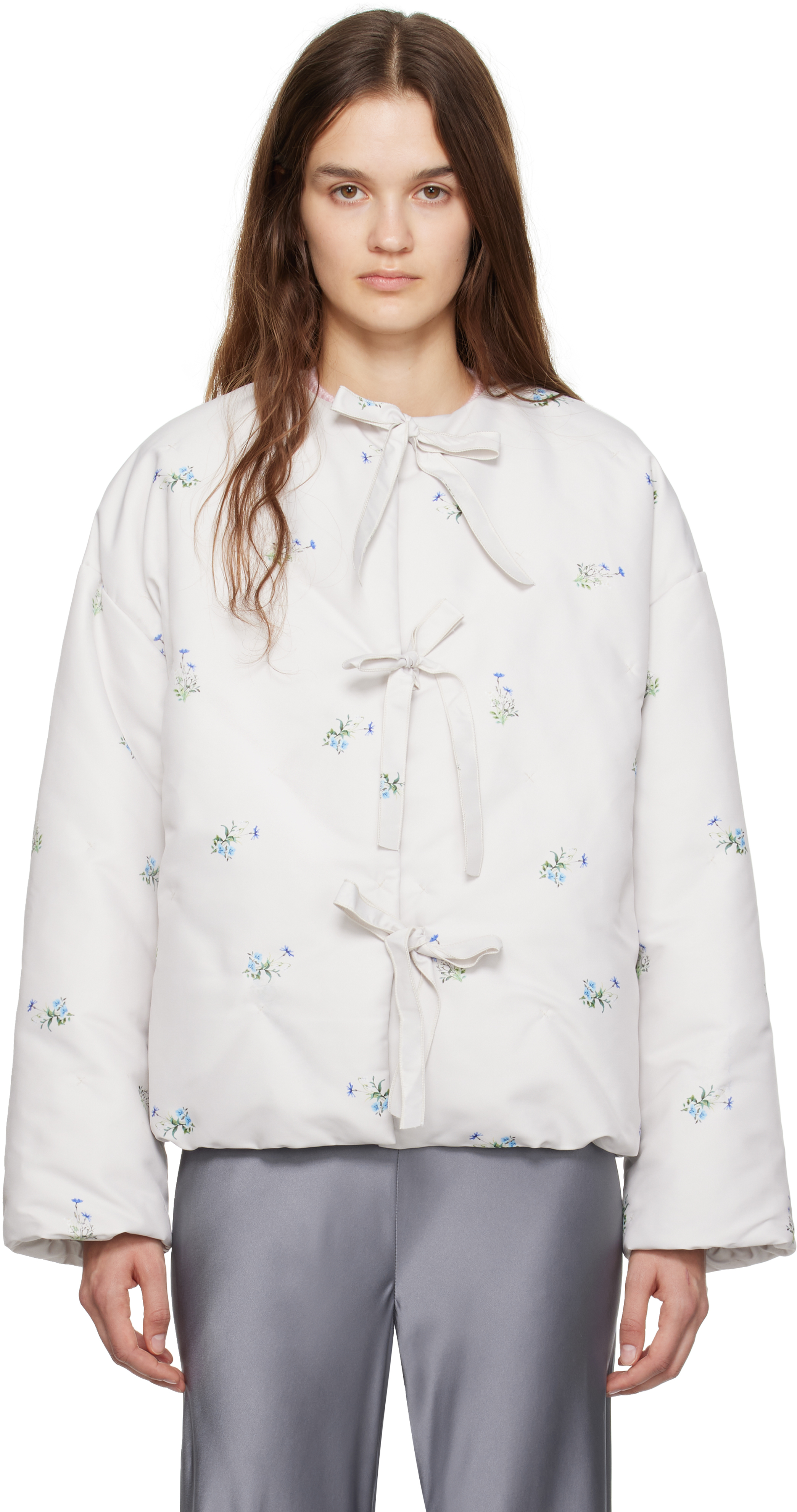 White Ukiyo Puffer Jacket