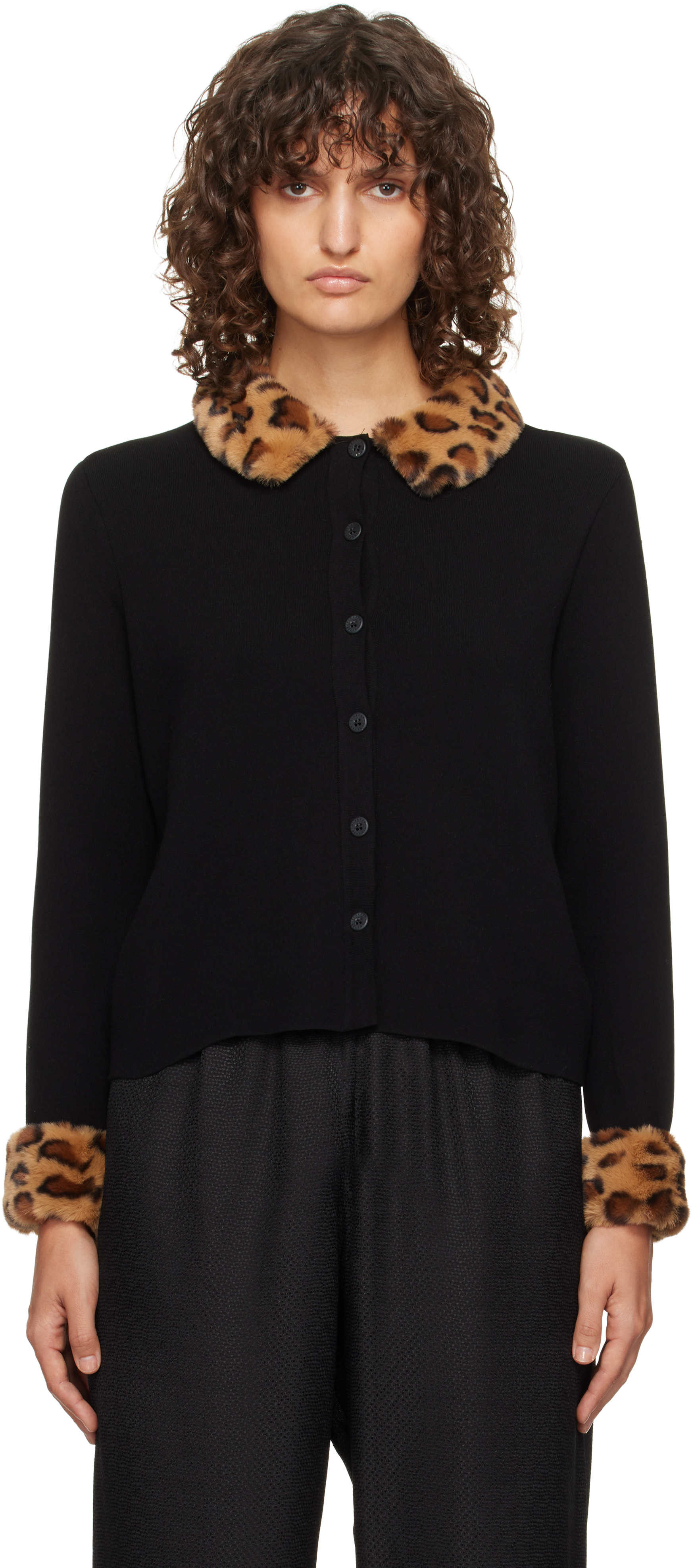 Shop Sleeper Black Carmela Knitted Cardigan