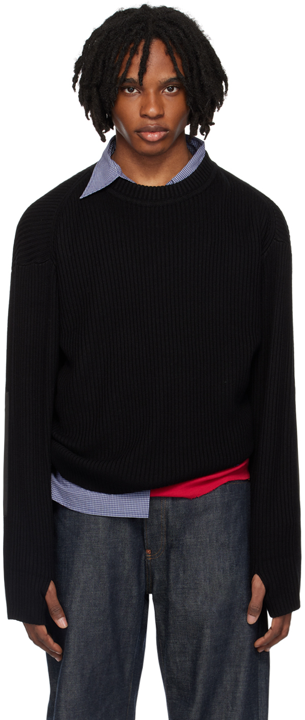Shop Berner Kuhl Black Officer Sweater In 009 Black