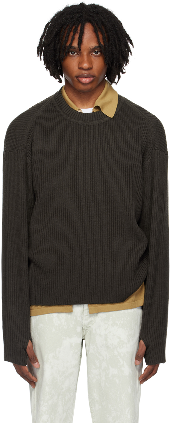 BERNER KUHL BROWN OFFICER SWEATER 