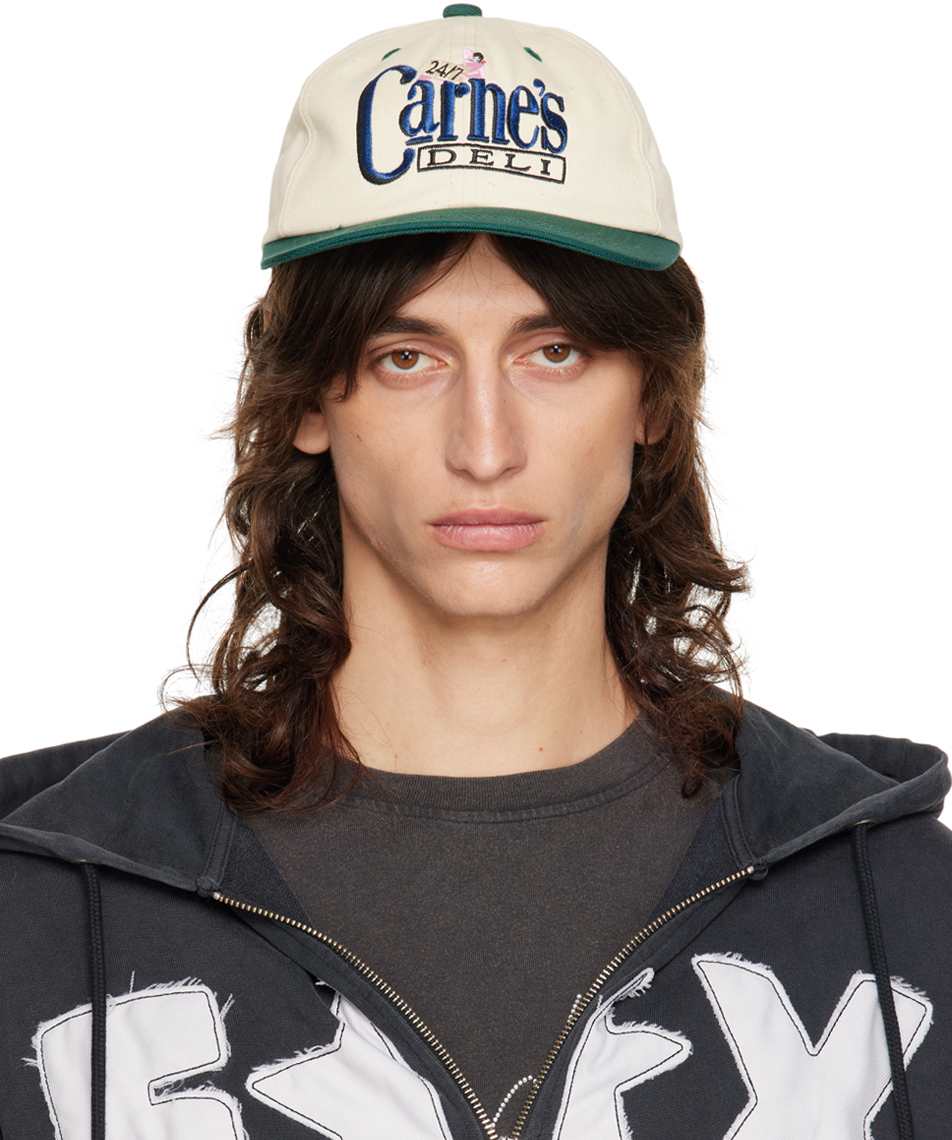 Off-White & Green 'Carne Deli 24/7' Cap