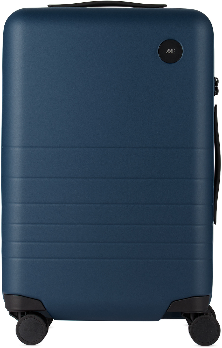 Shop Monos Navy Carry-on Suitcase In Z1-ob