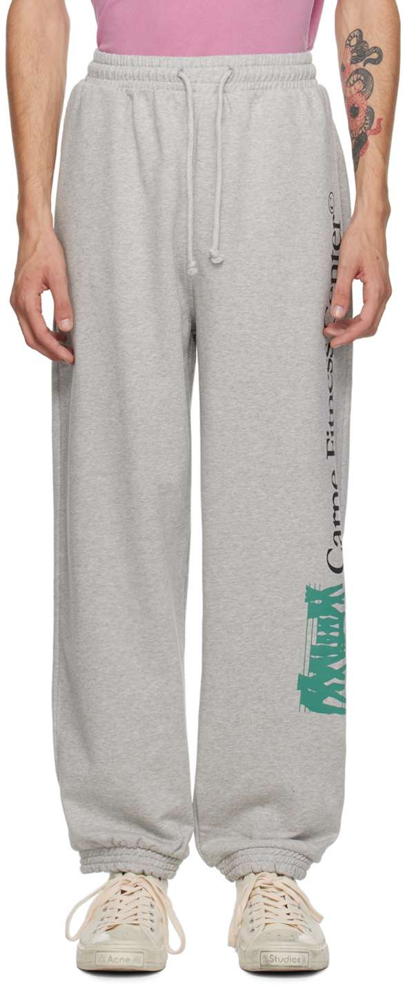 Shop Carne Bollente Gray 'carne Fitness Center' Sweatpants In Grey