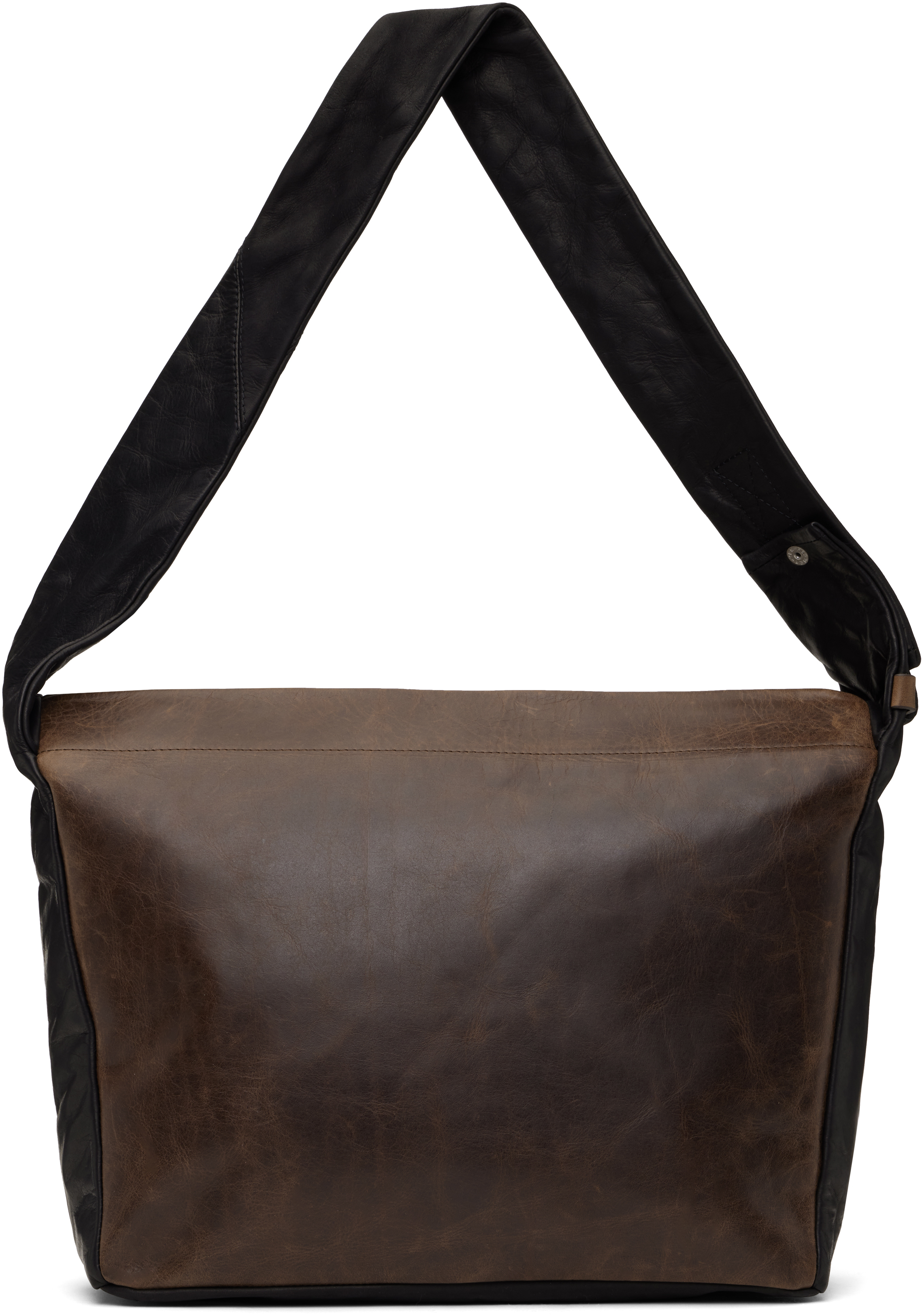 Black & Brown Oily Cow Hide Oscar Bag