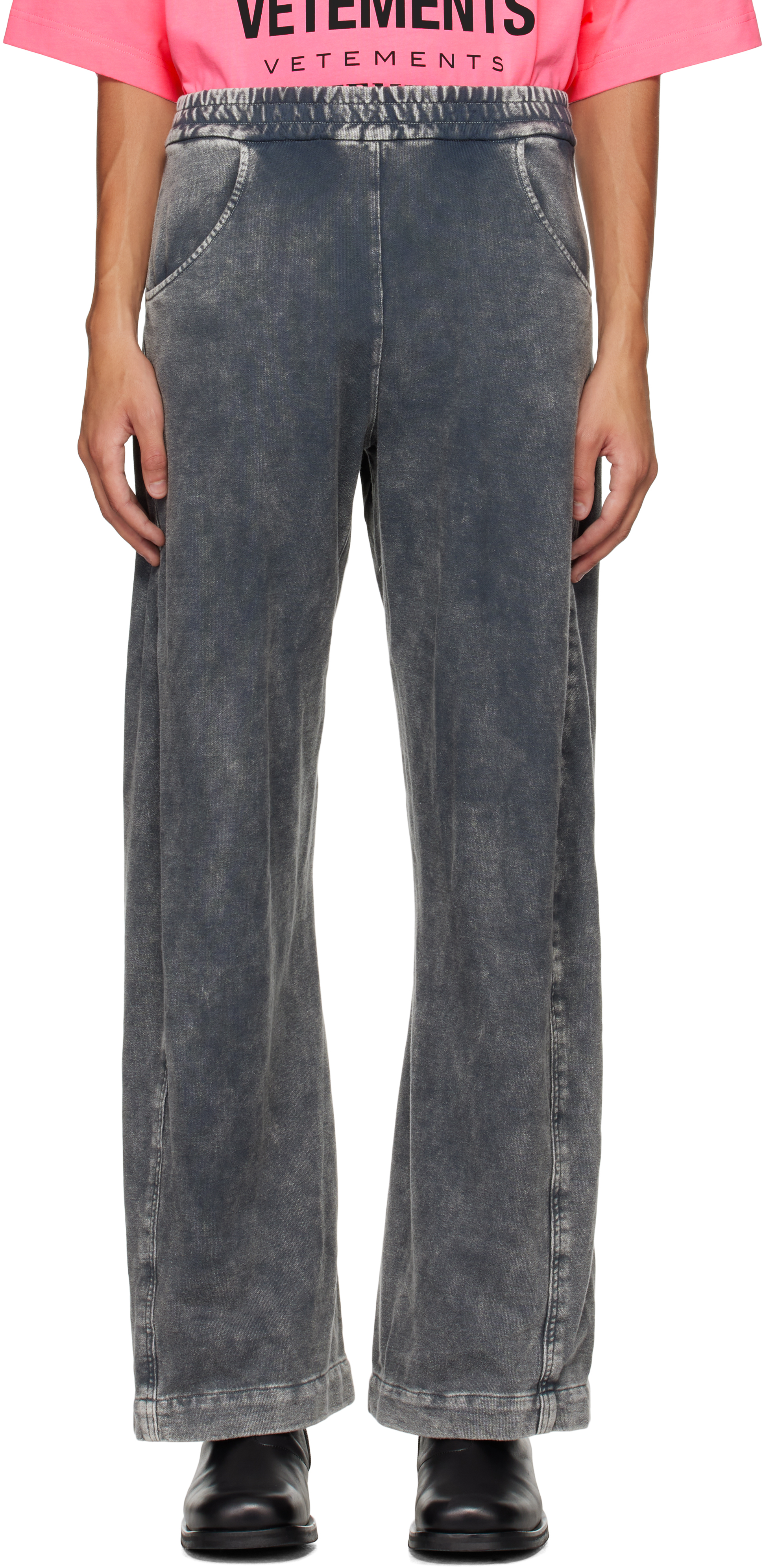 Gray Shabby Twisted Lounge Pants