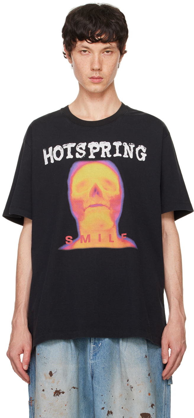 doublet: ブラック Hotspring Onsen Tシャツ | SSENSE 日本