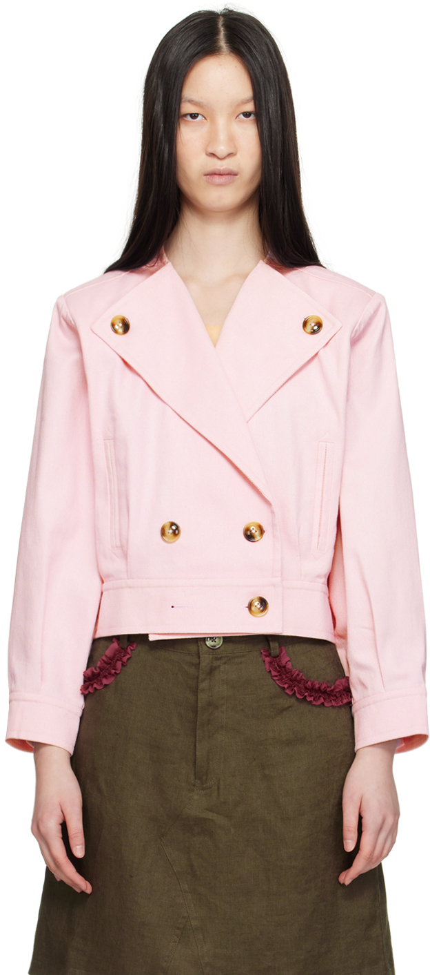 CARO EDITIONS PINK YOKO BOMBER JACKET 