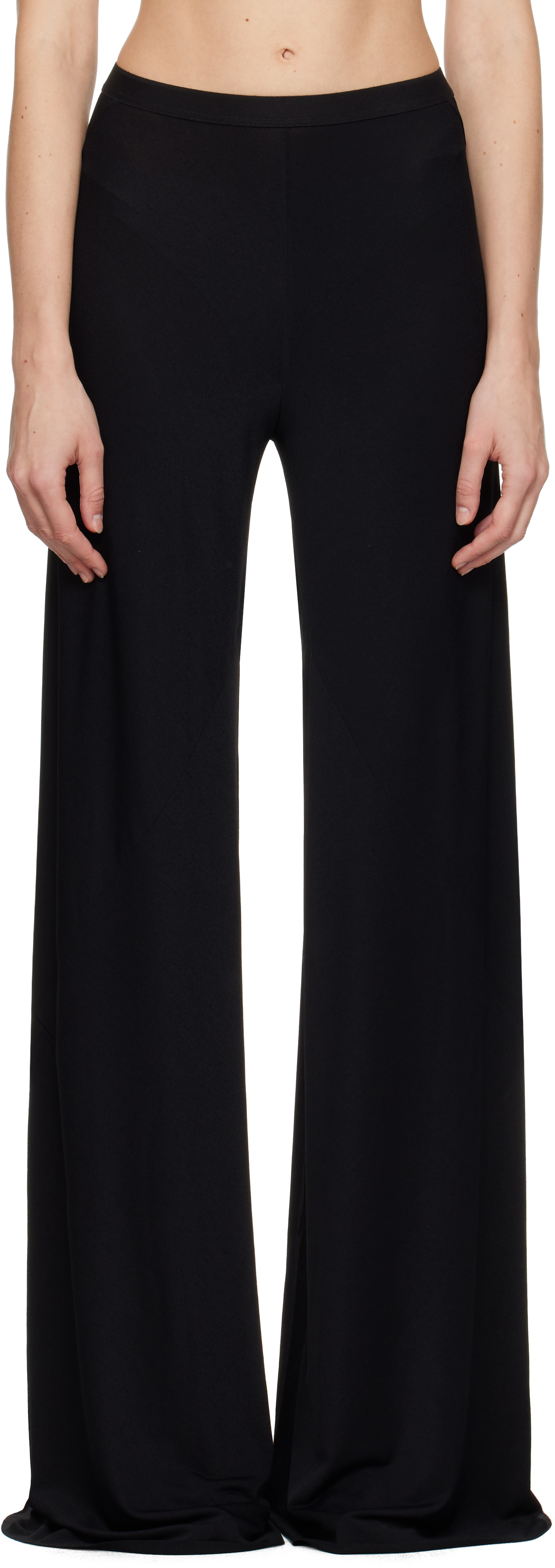 Shop Rick Owens Black Porterville Farrah Bias Lounge Pants In 09 Black