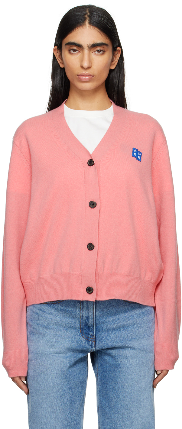 Shop Ader Error Pink Trs Tag 01 Cardigan