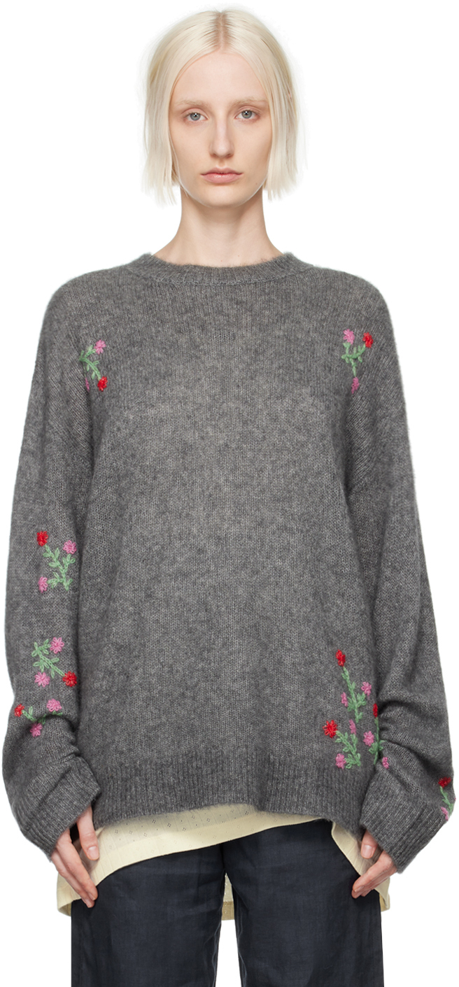 Grey Augusta Round Neck Sweater