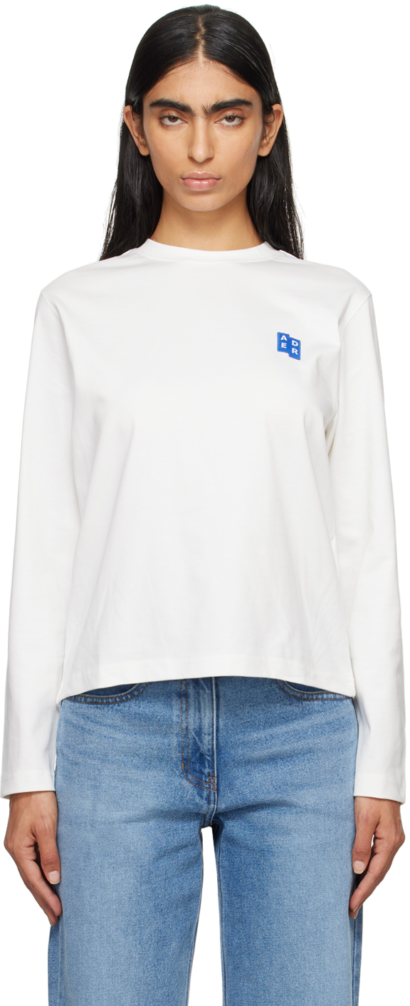 White TRS Tag Long Sleeve 01 T-shirt