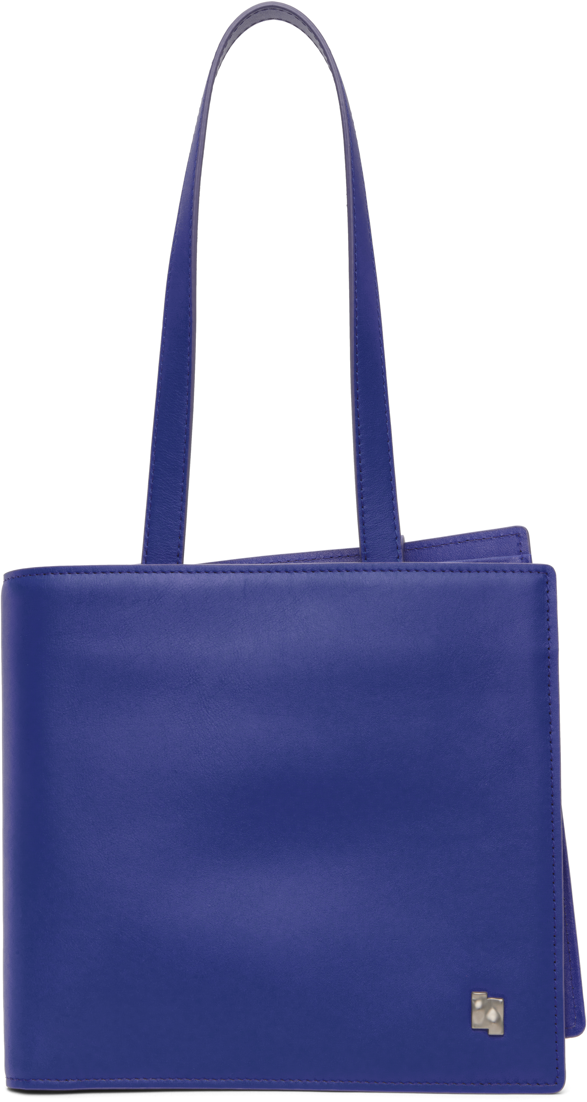 Blue Leather Tote