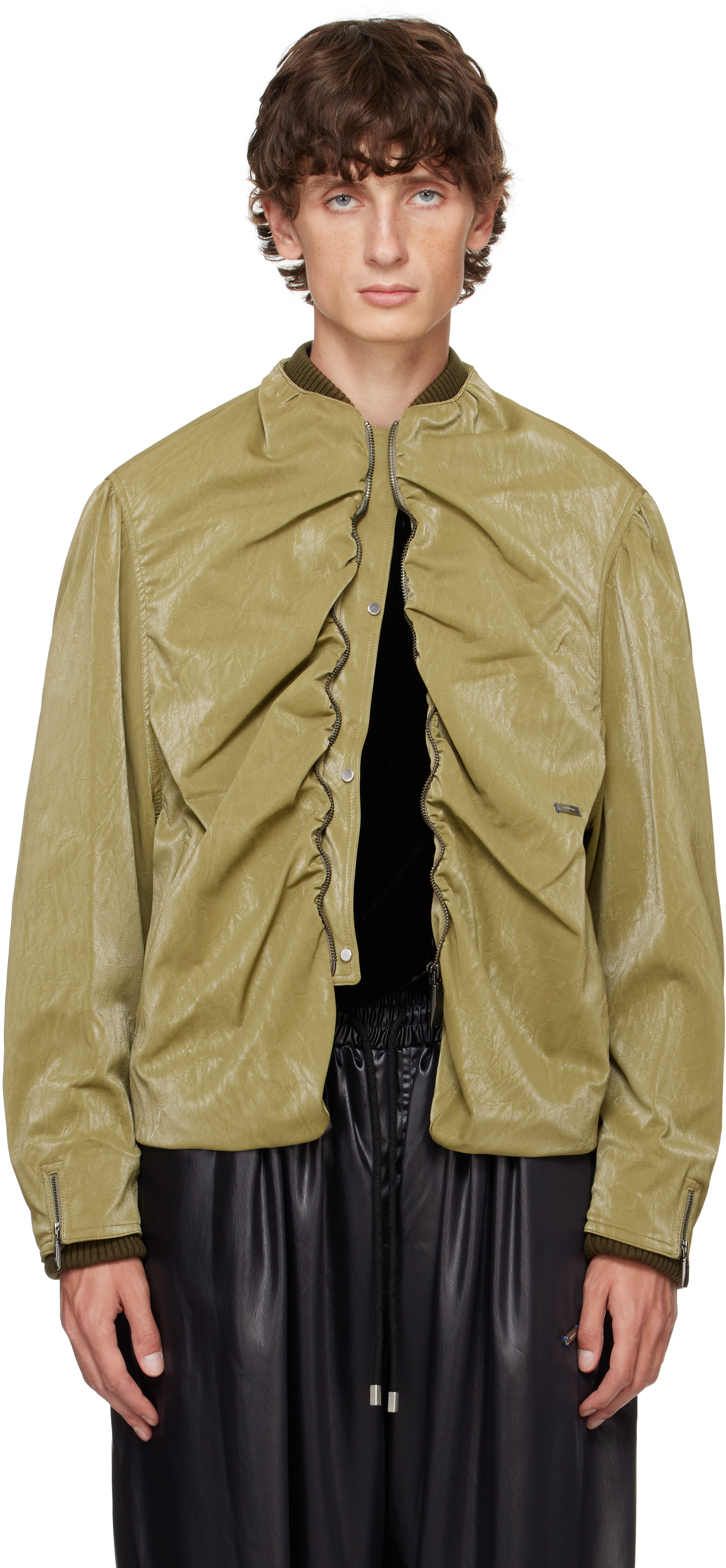 Khaki Product. 21 Faux-Leather Jacket