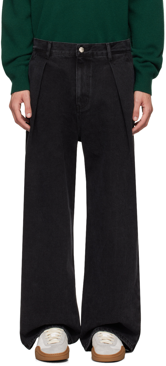 Shop Ader Error Black Trs Tag 02 Jeans In Noir