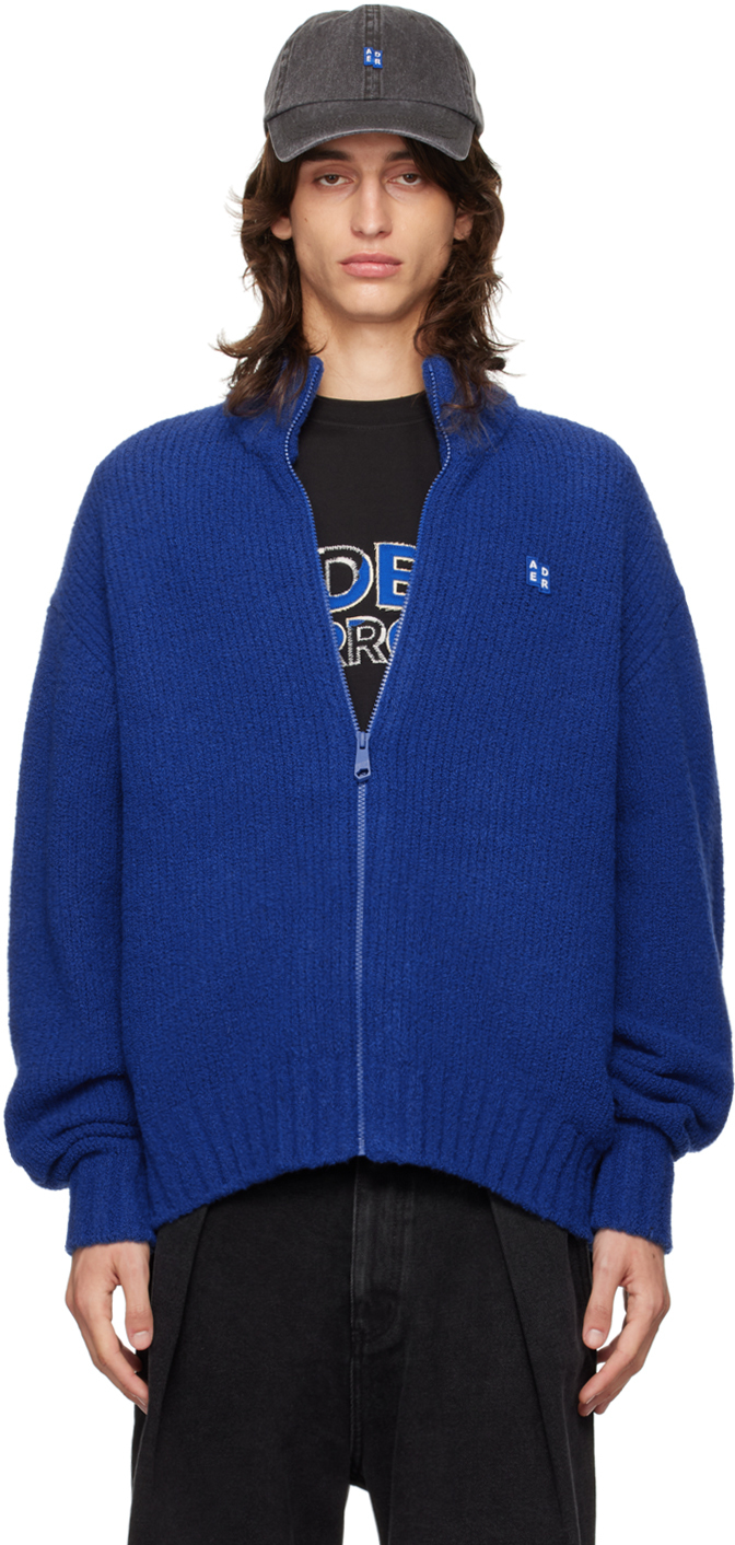 Blue TRS Tag 01 Zip-Up Sweater