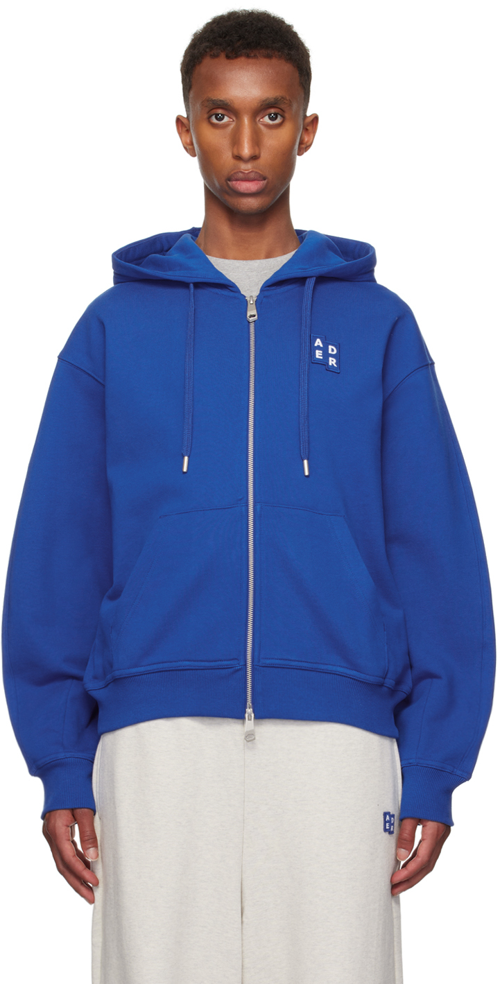 Blue TRS Tag 02 Zip Up Hoodie